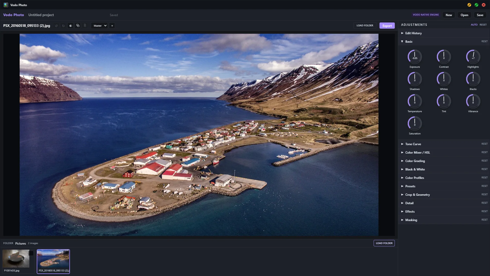 Vodo Photo non-destructive photo editor with adjustment layers