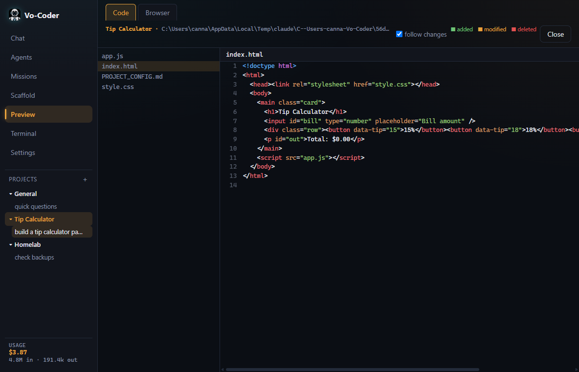 Live preview pane showing rendered output