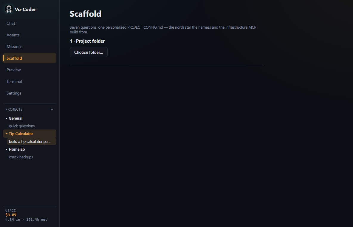 Scaffolded project files and folder structure
